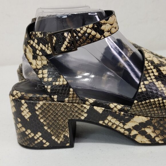 Seychelles Los Angeles Leather Platform Sandals Women's Size 8.5 (Snake … - Picture 6 of 12